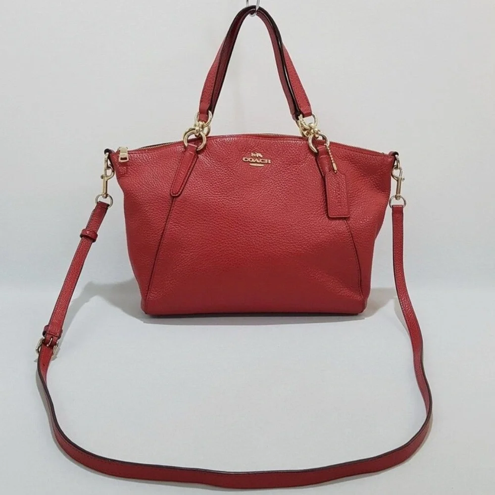 Coach Red Leather Women's Bag - Picture 1 of 5